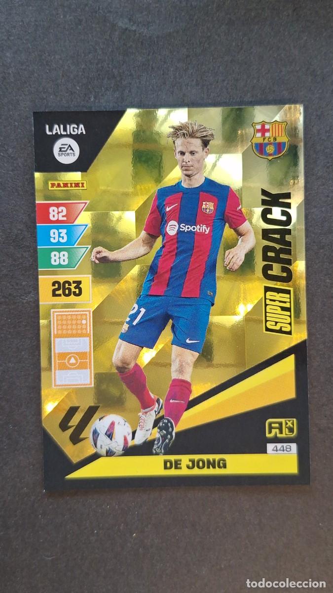 Cromos de F&uacute;tbol: L1 DE JONG F. C. BARCELONA 448 SUPER CRACK ADRENALYN XL LIGA 2023/2024 23 24 PANINI