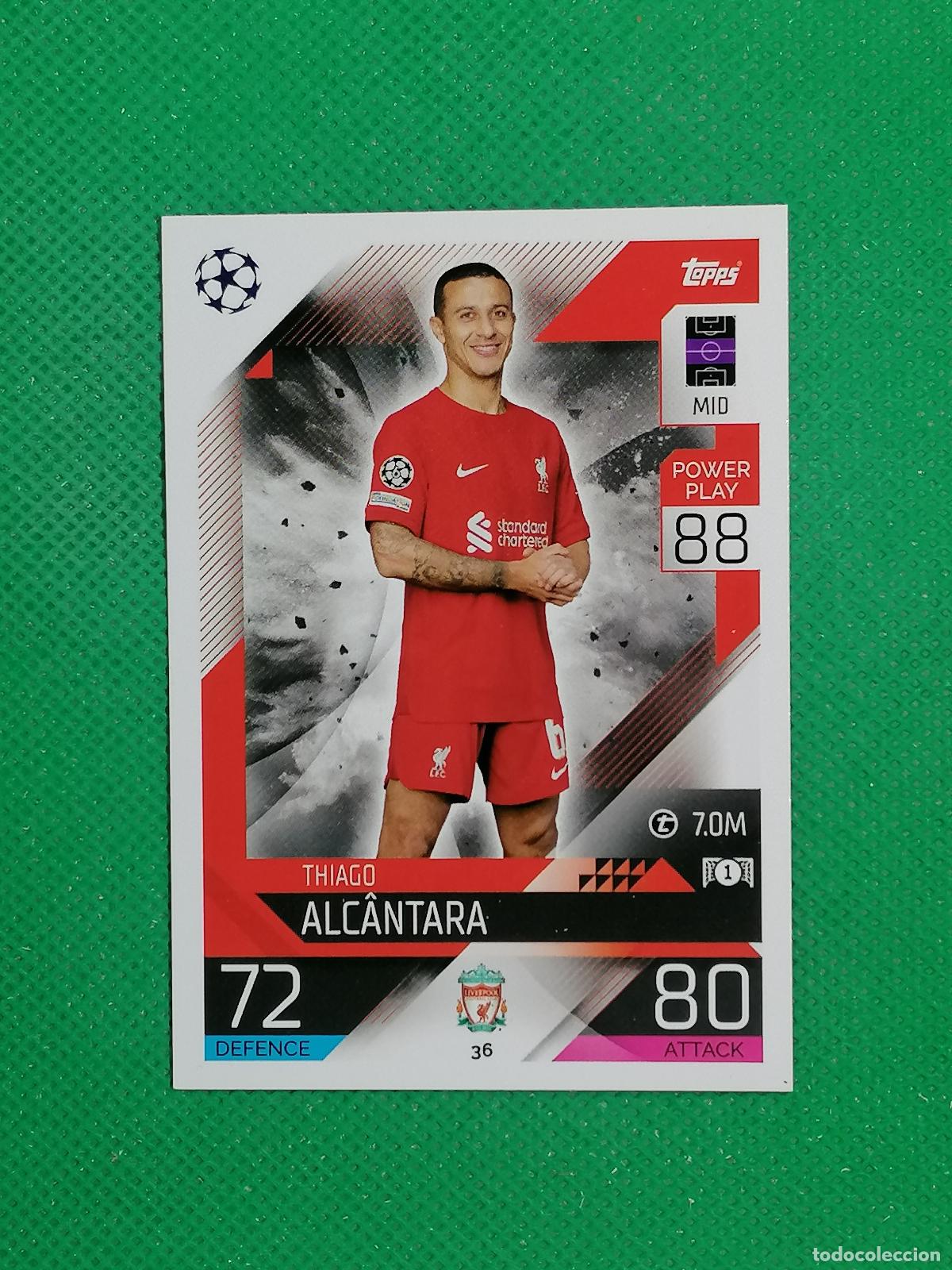 Cromos de F&uacute;tbol: 36 THIAGO ALCANTARA LIVERPOOL ⚽ TOPPS MATCH ATTAX CHAMPIONS 2022 2023 22 23 ⚽