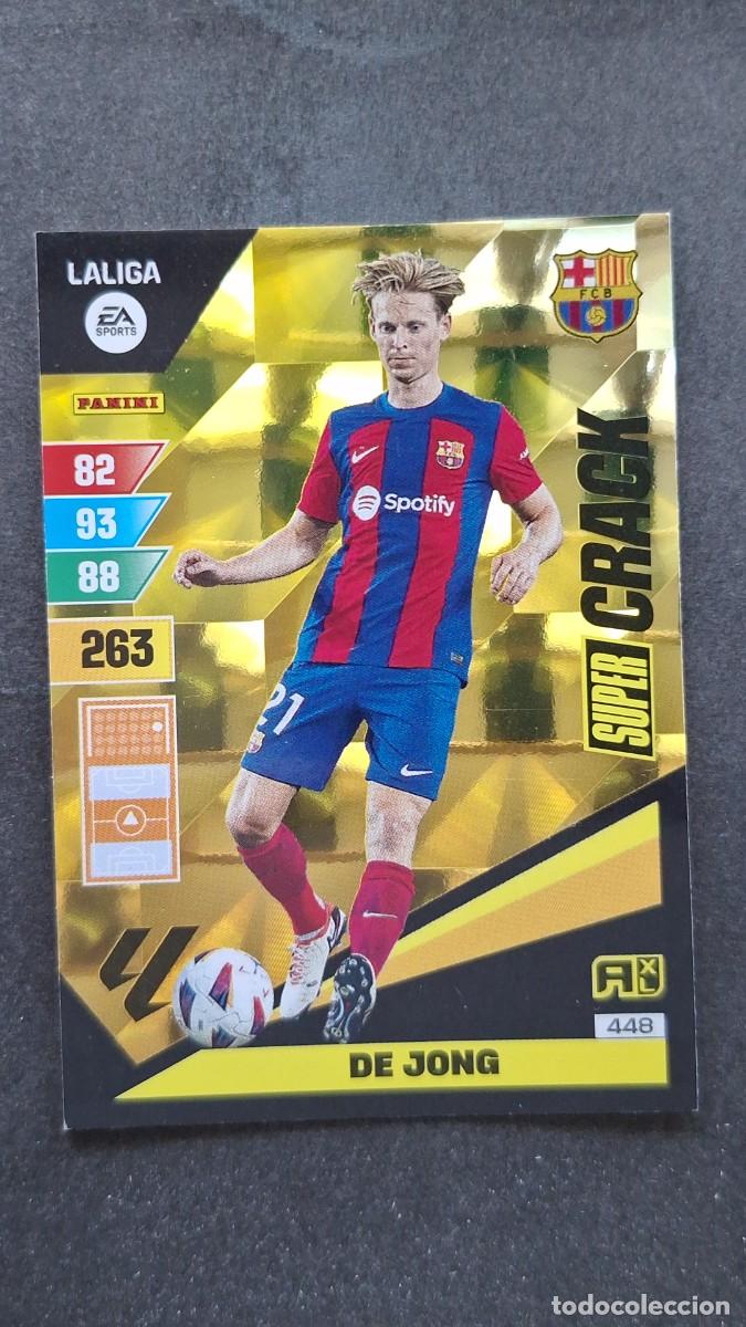 Cromos de F&uacute;tbol: L1 DE JONG F. C. BARCELONA 448 SUPER CRACK ADRENALYN XL LIGA 2023/2024 23 24 PANINI