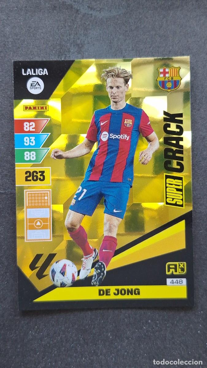 Cromos de F&uacute;tbol: L1 DE JONG F. C. BARCELONA 448 SUPER CRACK ADRENALYN XL LIGA 2023/2024 23 24 PANINI