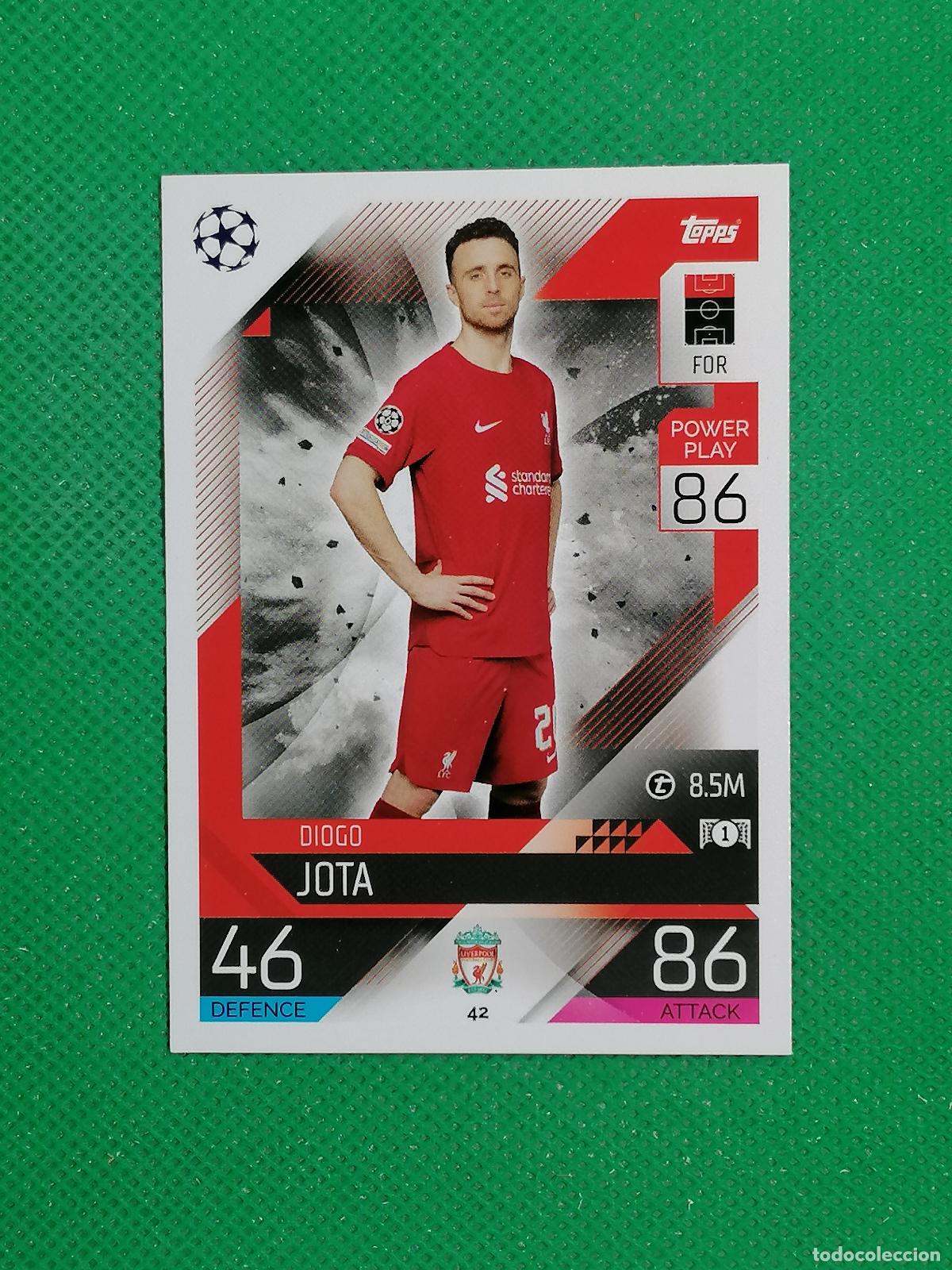 Cromos de F&uacute;tbol: 42 DIOGO JOTA LIVERPOOL ⚽ TOPPS MATCH ATTAX CHAMPIONS 2022 2023 22 23 ⚽