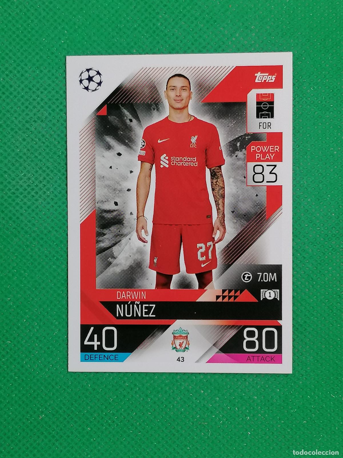 Cromos de F&uacute;tbol: 43 DARWIN NU&Ntilde;EZ LIVERPOOL ⚽ TOPPS MATCH ATTAX CHAMPIONS 2022 2023 22 23 ⚽