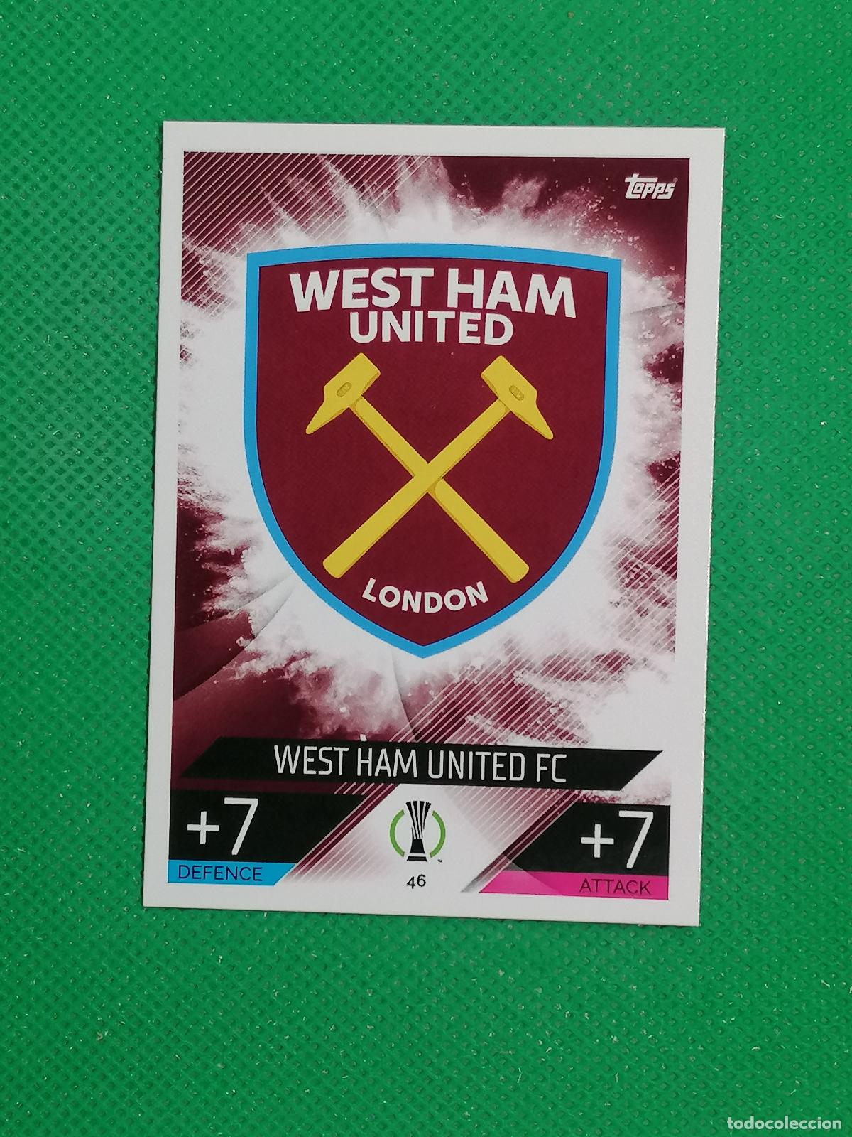 Cromos de F&uacute;tbol: 46 ESCUDO WEST HAM UNITED ⚽ TOPPS MATCH ATTAX CHAMPIONS 2022 2023 22 23 ⚽