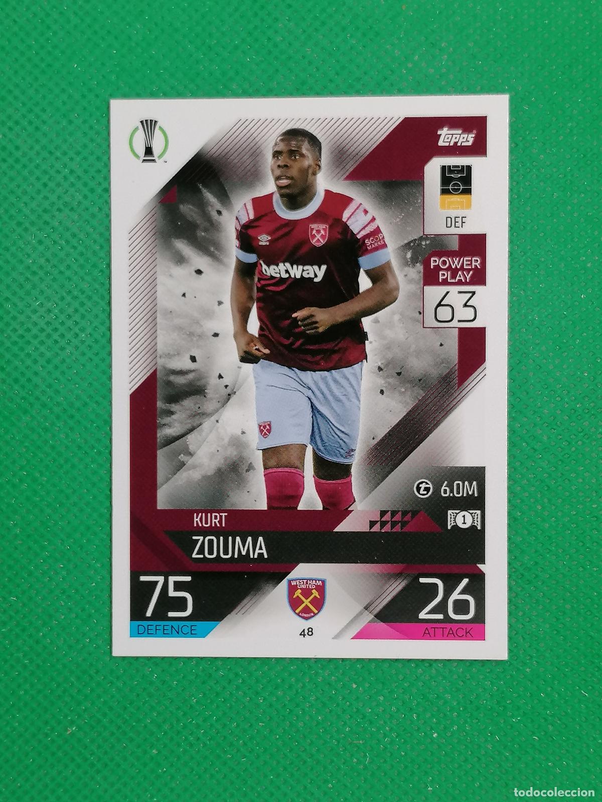 Cromos de F&uacute;tbol: 48 KURT ZOUMA WEST HAM UNITED ⚽ TOPPS MATCH ATTAX CHAMPIONS 2022 2023 22 23 ⚽