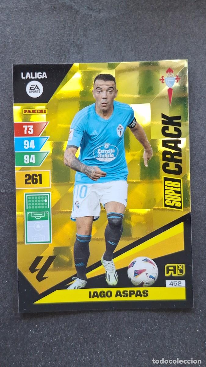Cromos de F&uacute;tbol: L1 IAGO ASPAS CELTA DE VIGO 452 SUPER CRACK ADRENALYN XL LIGA 2023/2024 23 24 PANINI