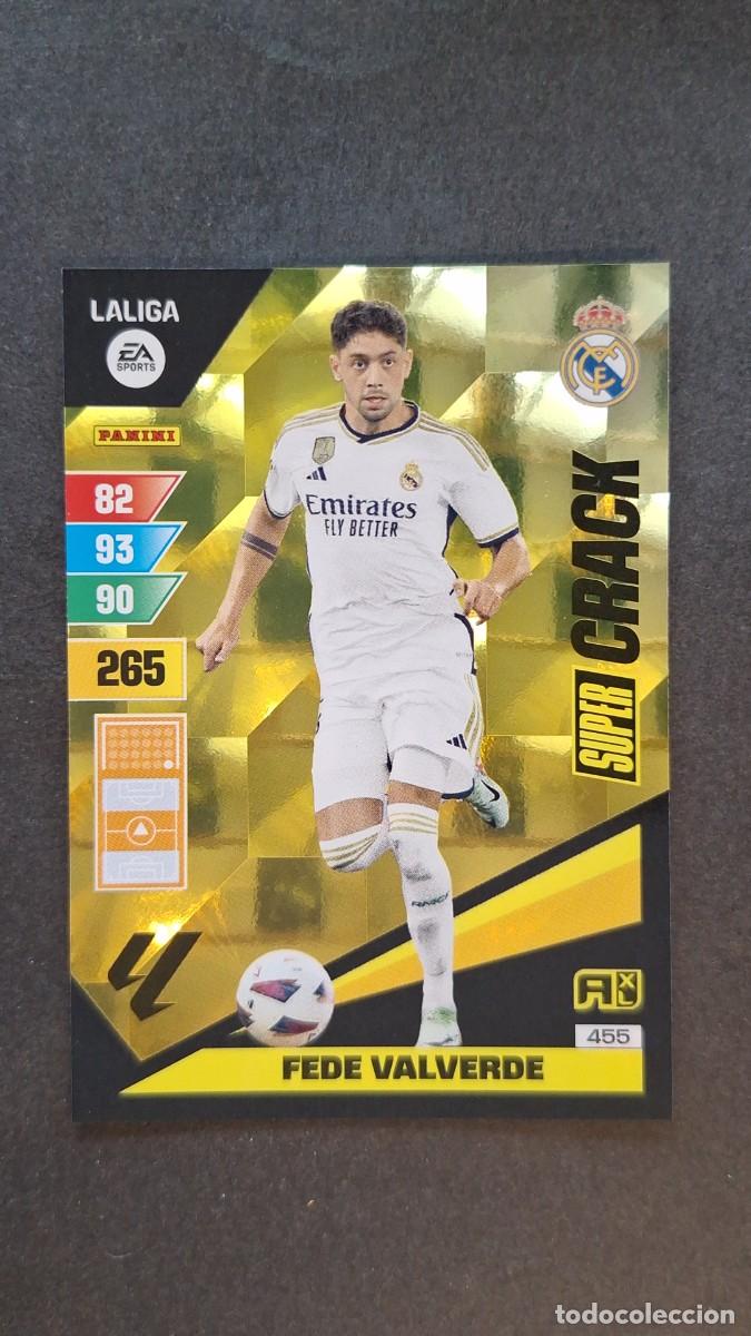 Football Stickers: L1 FEDE VALVERDE REAL MADRID 455 SUPER CRACK ADRENALYN XL LIGA 2023/2024 23 24 PANINI