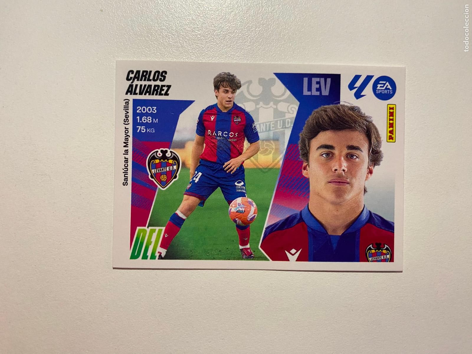 Football Stickers: LALIGA ESTE 2025 2026 EA SPORTS 25 26 ALBUM PANINI LIGA N 16 UD LEVANTE CARLOS &Aacute;LVAREZ