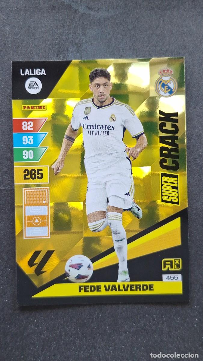 Cromos de F&uacute;tbol: L1 FEDE VALVERDE REAL MADRID 455 SUPER CRACK ADRENALYN XL LIGA 2023/2024 23 24 PANINI