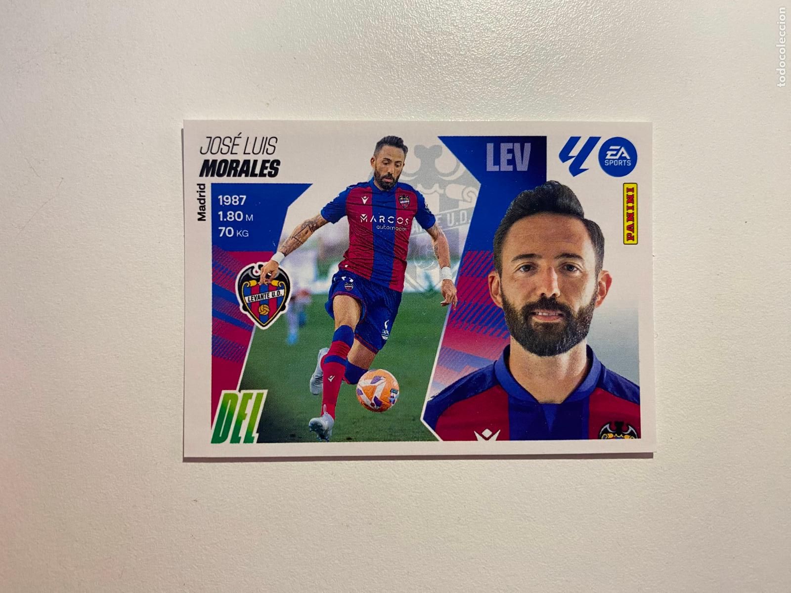 Cromos de F&uacute;tbol: LALIGA ESTE 2025 2026 EA SPORTS 25 26 ALBUM PANINI LIGA N 18 UD LEVANTE MORALES