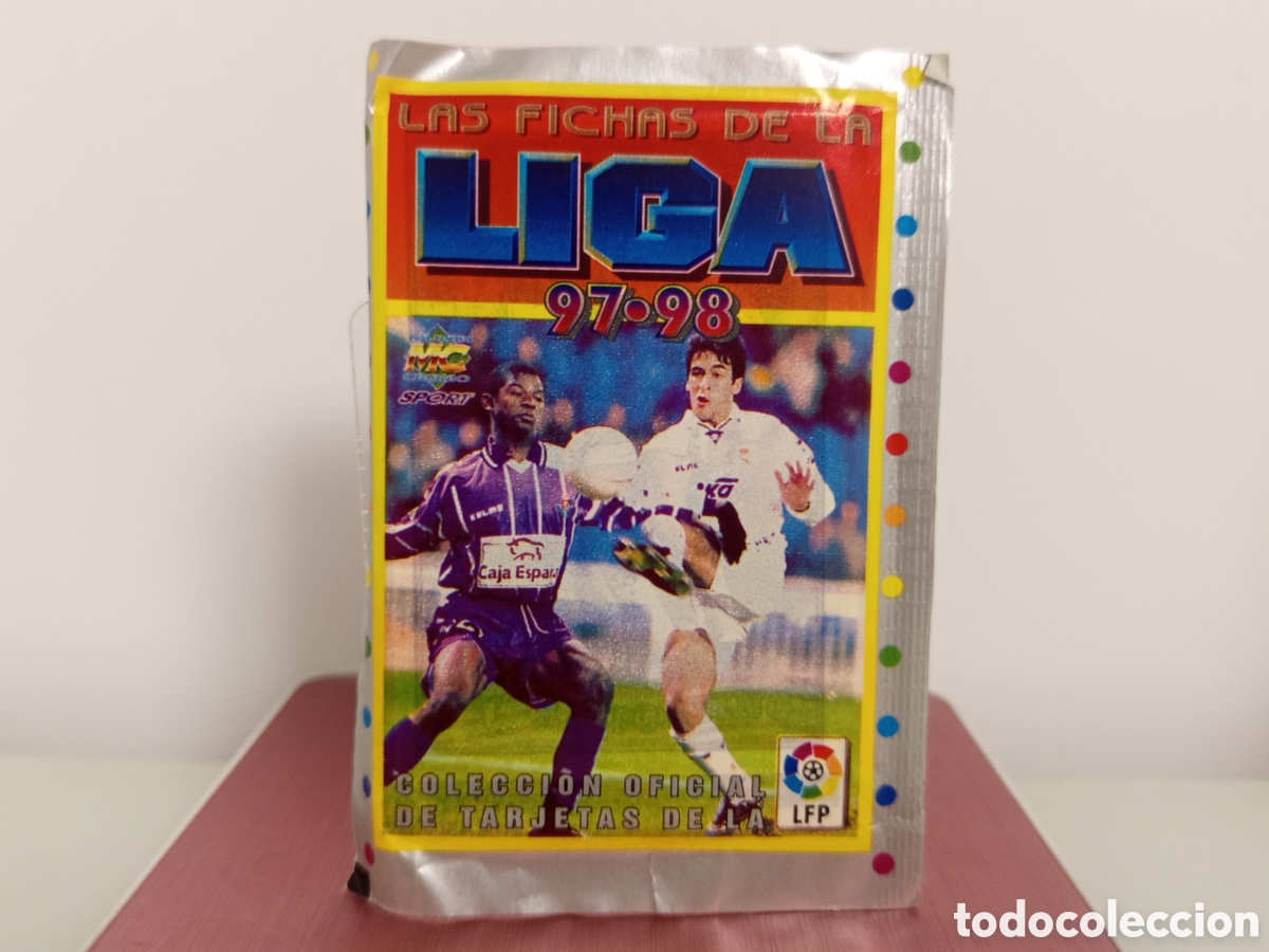 Cromos de F&uacute;tbol: ❇️ SOBRE LAS FICHAS DE LA LIGA 97 98 1997 1998 MUNDICROMO LFP SIN ABRIR ❇️