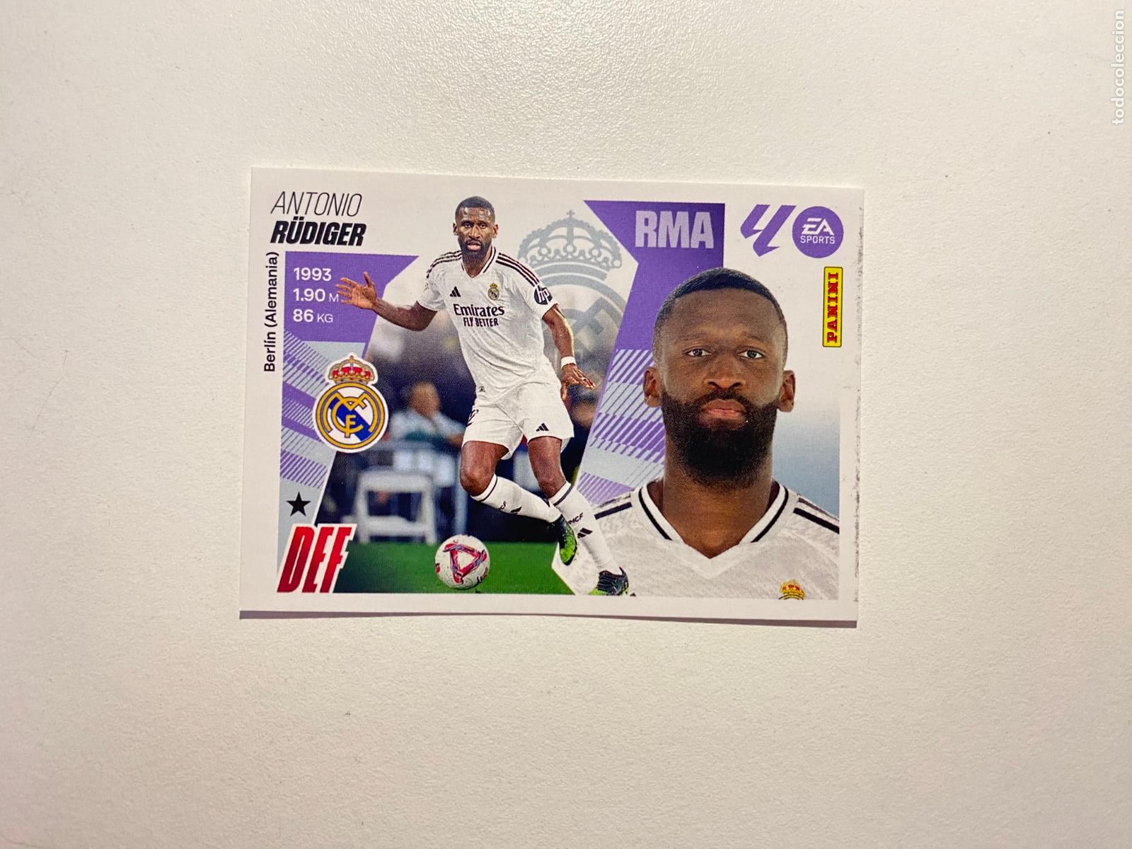 Cartes &agrave; collectionner de Football: LALIGA ESTE 2025 2026 EA SPORTS 25 26 ALBUM PANINI LIGA N 7 REAL MADRID R&Uuml;DIGER