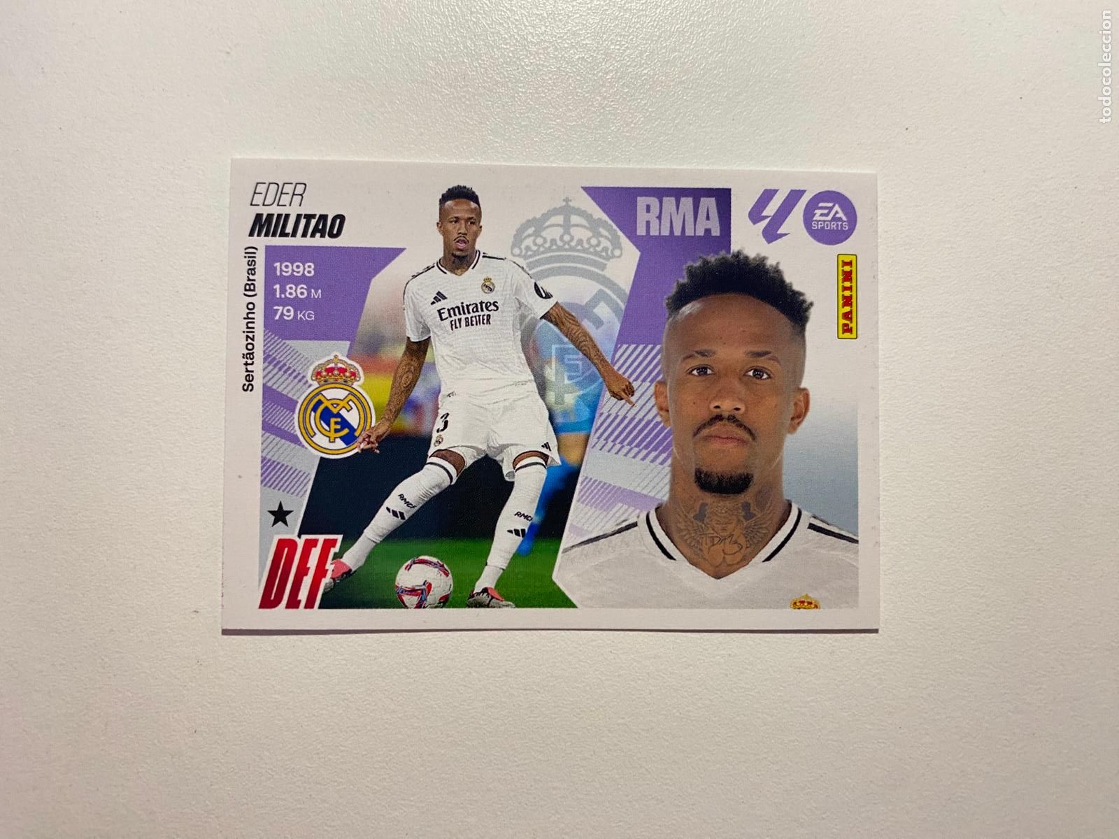 Cromos de F&uacute;tbol: LALIGA ESTE 2025 2026 EA SPORTS 25 26 ALBUM PANINI LIGA N 8 REAL MADRID MILIT&Atilde;O