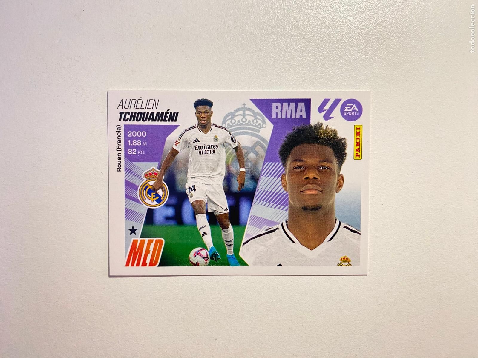 Cromos de F&uacute;tbol: LALIGA ESTE 2025 2026 EA SPORTS 25 26 ALBUM PANINI LIGA N 11 REAL MADRID TCHOUAMENI