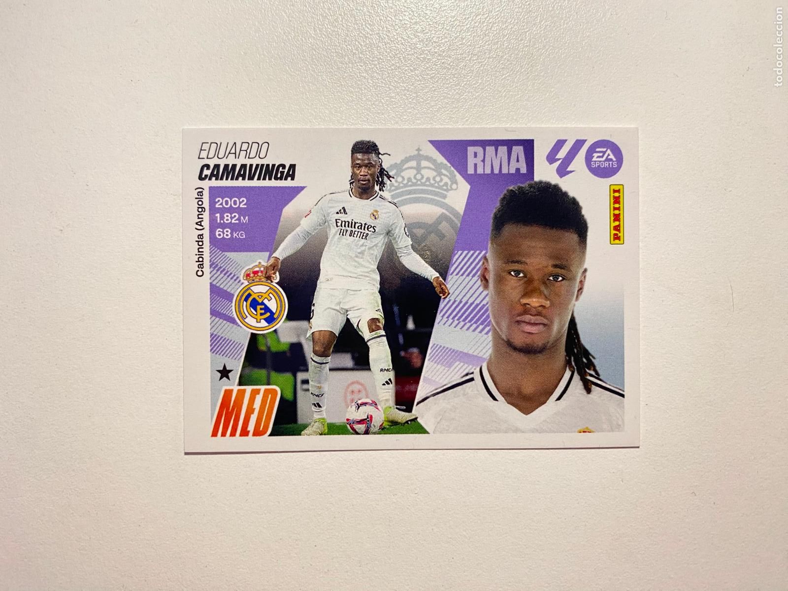 Cromos de F&uacute;tbol: LALIGA ESTE 2025 2026 EA SPORTS 25 26 ALBUM PANINI LIGA N 12 REAL MADRID CAMAVINGA