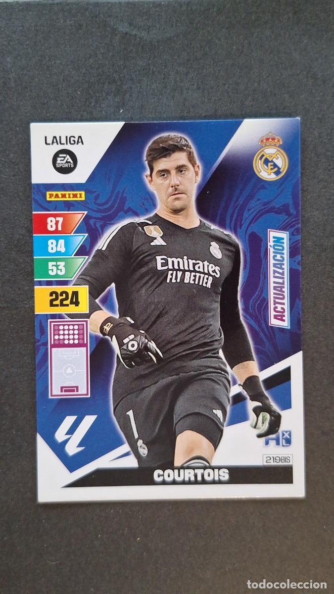 Cromos de F&uacute;tbol: L1 COURTOIS REAL MADRID 219 BIS ACTUALIZACION ADRENALYN XL LIGA 2023/2024 23 24 PANINI