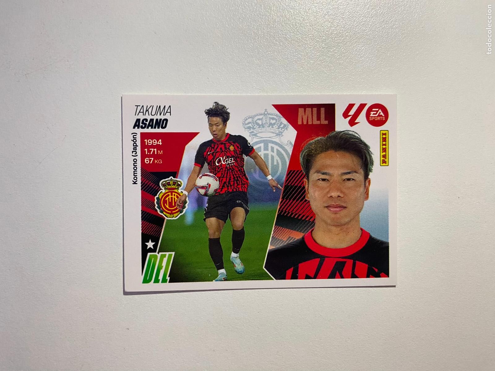 Cromos de F&uacute;tbol: LALIGA ESTE 2025 2026 EA SPORTS 25 26 ALBUM PANINI LIGA N 18 RCD MALLORCA ASANO