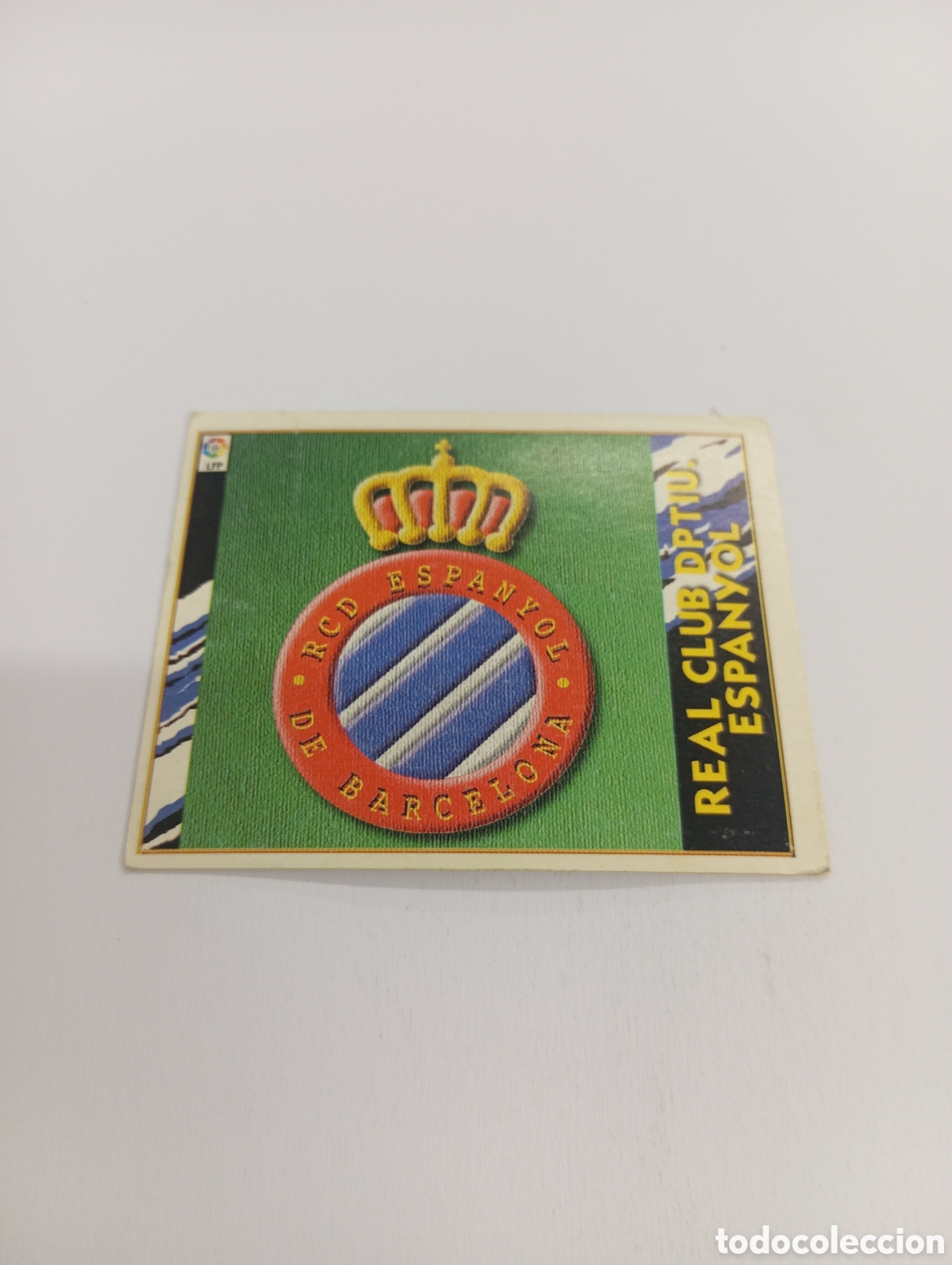 Cromos de F&uacute;tbol: ESCUDO Espanyol Espa&ntilde;ol Liga Este 1997 1998 NUEVO SIN PEGAR 97 98