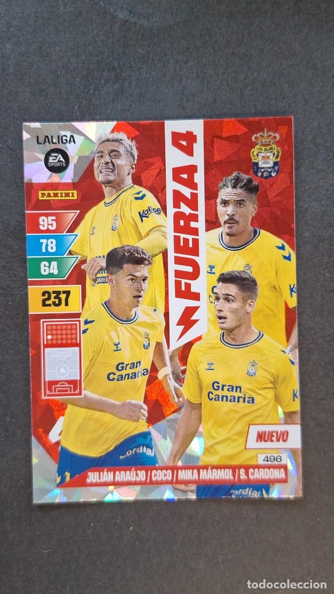 Cromos de F&uacute;tbol: L1 U. D. LAS PALMAS 496 NUEVO FUERZA 4 ADRENALYN XL LIGA 2023/2024 23 24 PANINI