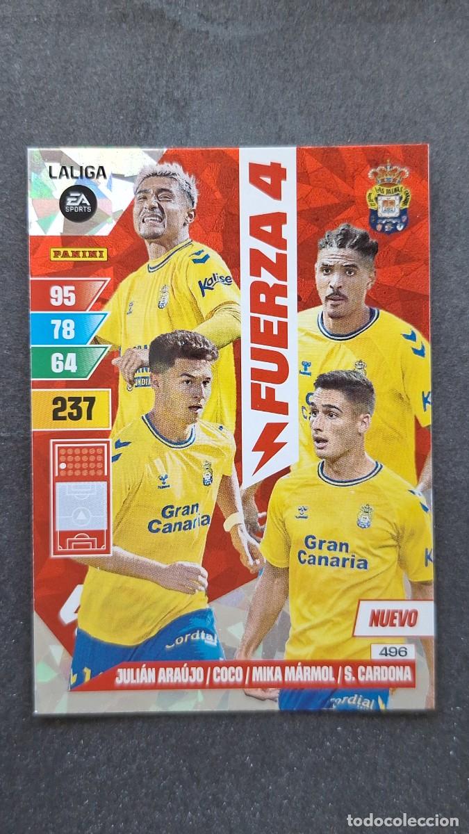 Cromos de F&uacute;tbol: L1 U. D. LAS PALMAS 496 NUEVO FUERZA 4 ADRENALYN XL LIGA 2023/2024 23 24 PANINI