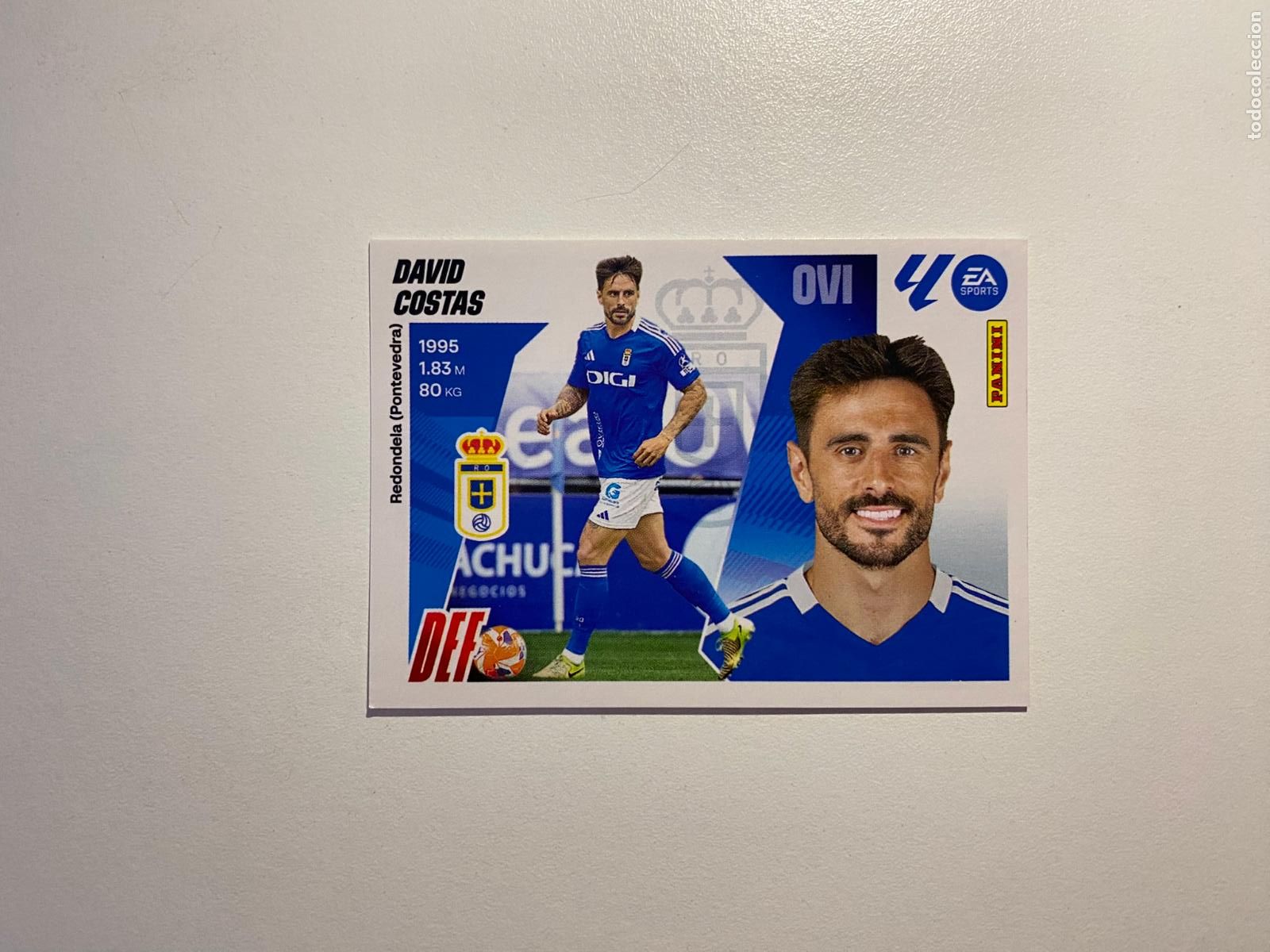 Cromos de F&uacute;tbol: LALIGA ESTE 2025 2026 EA SPORTS 25 26 ALBUM PANINI LIGA N 8 REAL OVIEDO DAVID COSTAS