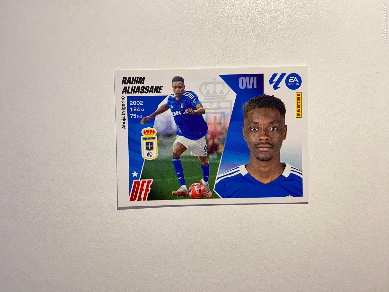 Cartes &agrave; collectionner de Football: LALIGA ESTE 2025 2026 EA SPORTS 25 26 ALBUM PANINI LIGA N 9 REAL OVIEDO RAHIM ALHASSANE