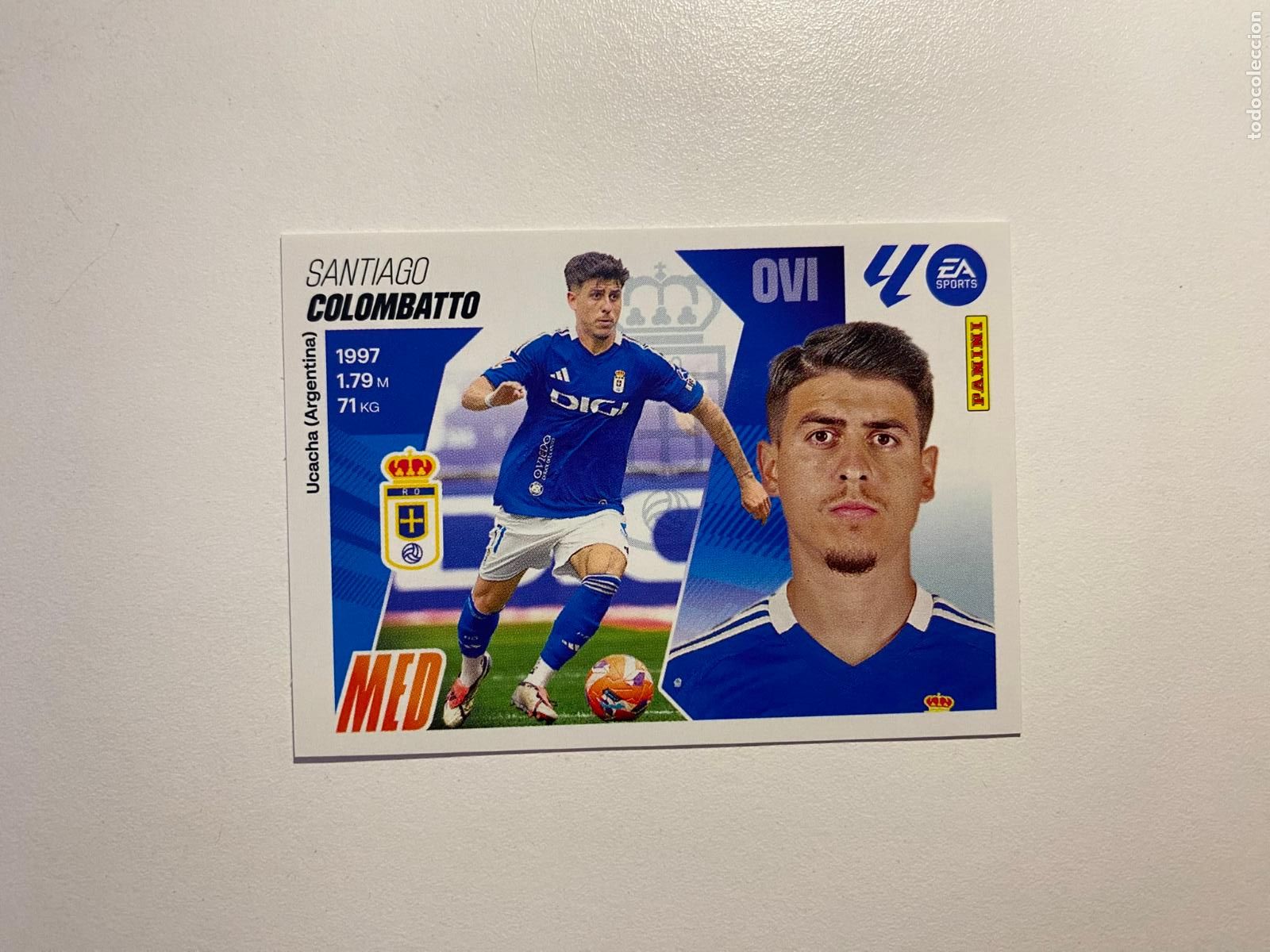 Cromos de F&uacute;tbol: LALIGA ESTE 2025 2026 EA SPORTS 25 26 ALBUM PANINI LIGA N 11 REAL OVIEDO COLOMBATTO
