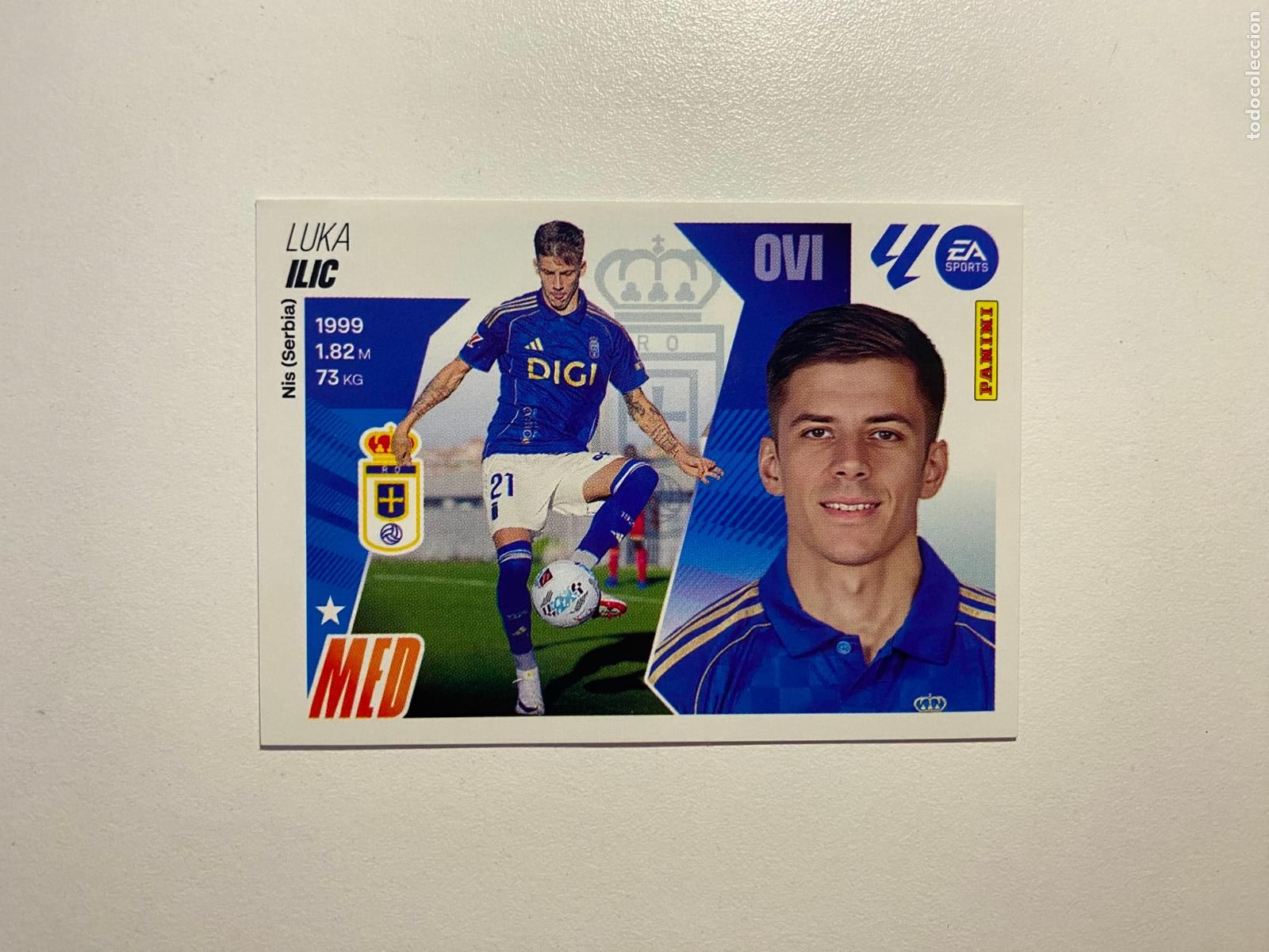 Cromos de F&uacute;tbol: LALIGA ESTE 2025 2026 EA SPORTS 25 26 ALBUM PANINI LIGA N 15 REAL OVIEDO ILIC