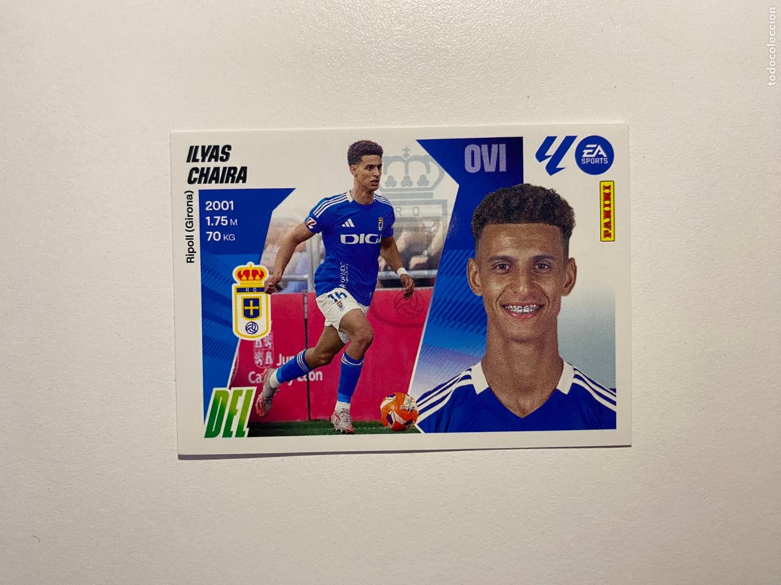 Cromos de F&uacute;tbol: LALIGA ESTE 2025 2026 EA SPORTS 25 26 ALBUM PANINI LIGA N 18A REAL OVIEDO ILYAS CHAIR&Aacute;
