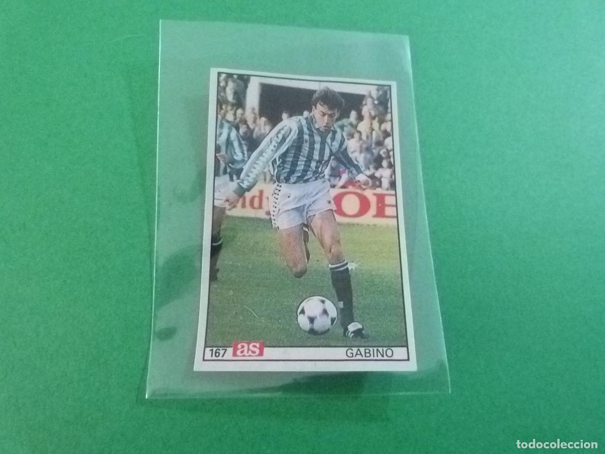 Figurine di Calcio: CROMO FUTBOL GABINO REAL BETIS BALOMPIE DESPEGADO N&ordm; 167 LIGA AS 1986-1987/86-87