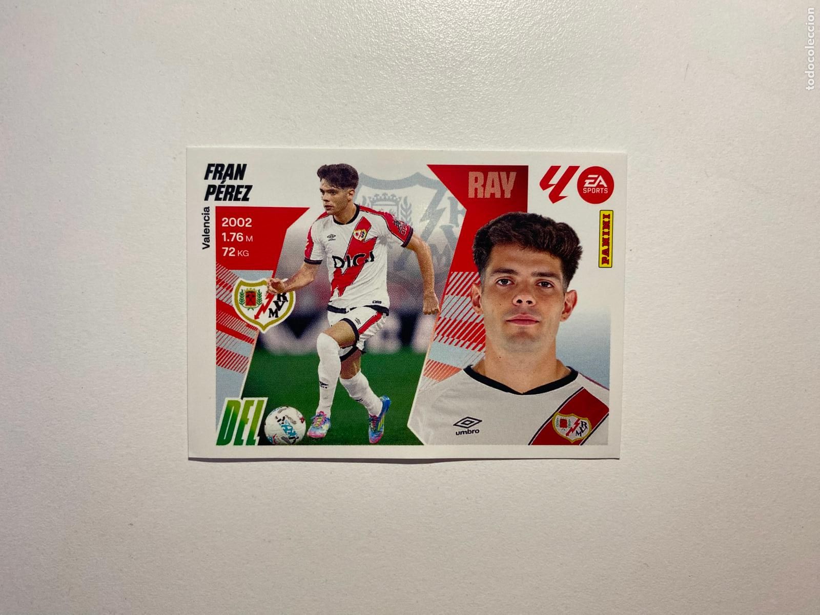 Cromos de F&uacute;tbol: LALIGA ESTE 2025 2026 EA SPORTS 25 26 ALBUM PANINI LIGA N 20 BIS RAYO VALLECANO FRAN P&Eacute;REZ