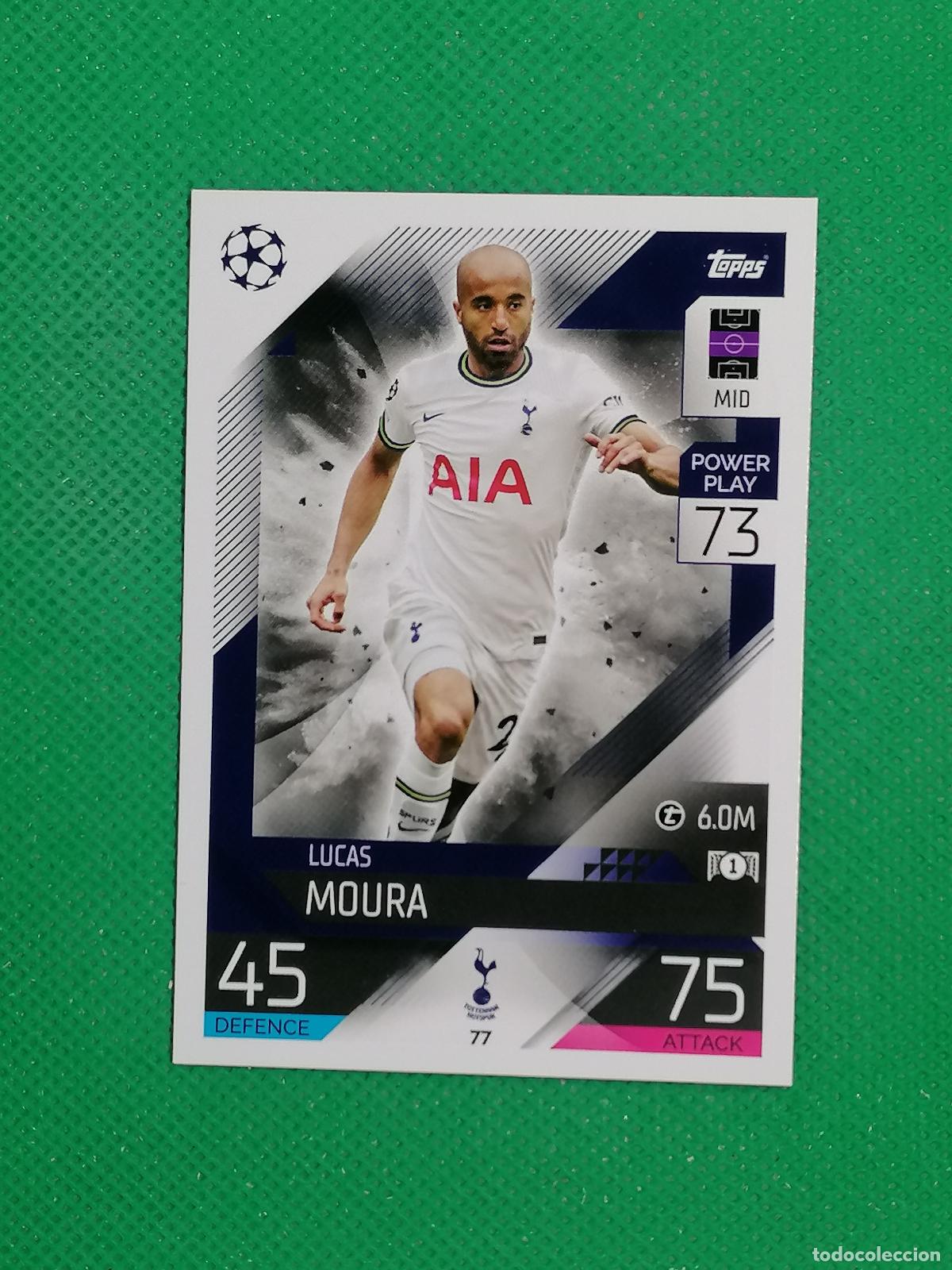 Cromos de F&uacute;tbol: 77 LUCAS MOURA TOTTENHAM ⚽ TOPPS MATCH ATTAX CHAMPIONS 2022 2023 22 23 ⚽