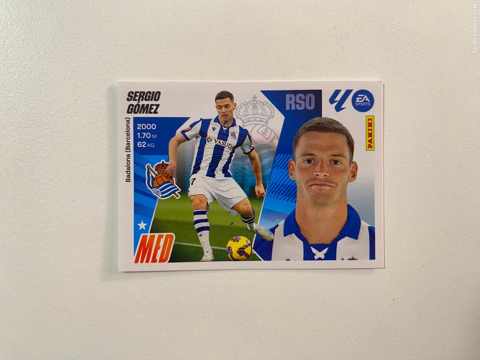 Cromos de F&uacute;tbol: LALIGA ESTE 2025 2026 EA SPORTS 25 26 ALBUM PANINI LIGA N 13 REAL SOCIEDAD SERGIO G&Oacute;MEZ