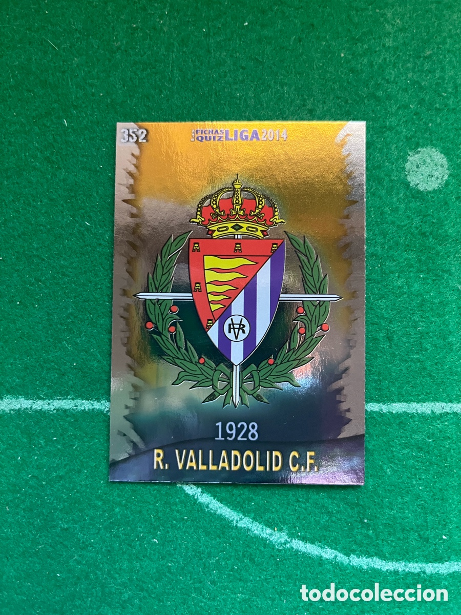 Figurine di Calcio: 352 REAL VALLADOLID LAS FICHAS DE LA LIGA 2013 2014 MUNDICROMO ESCUDO