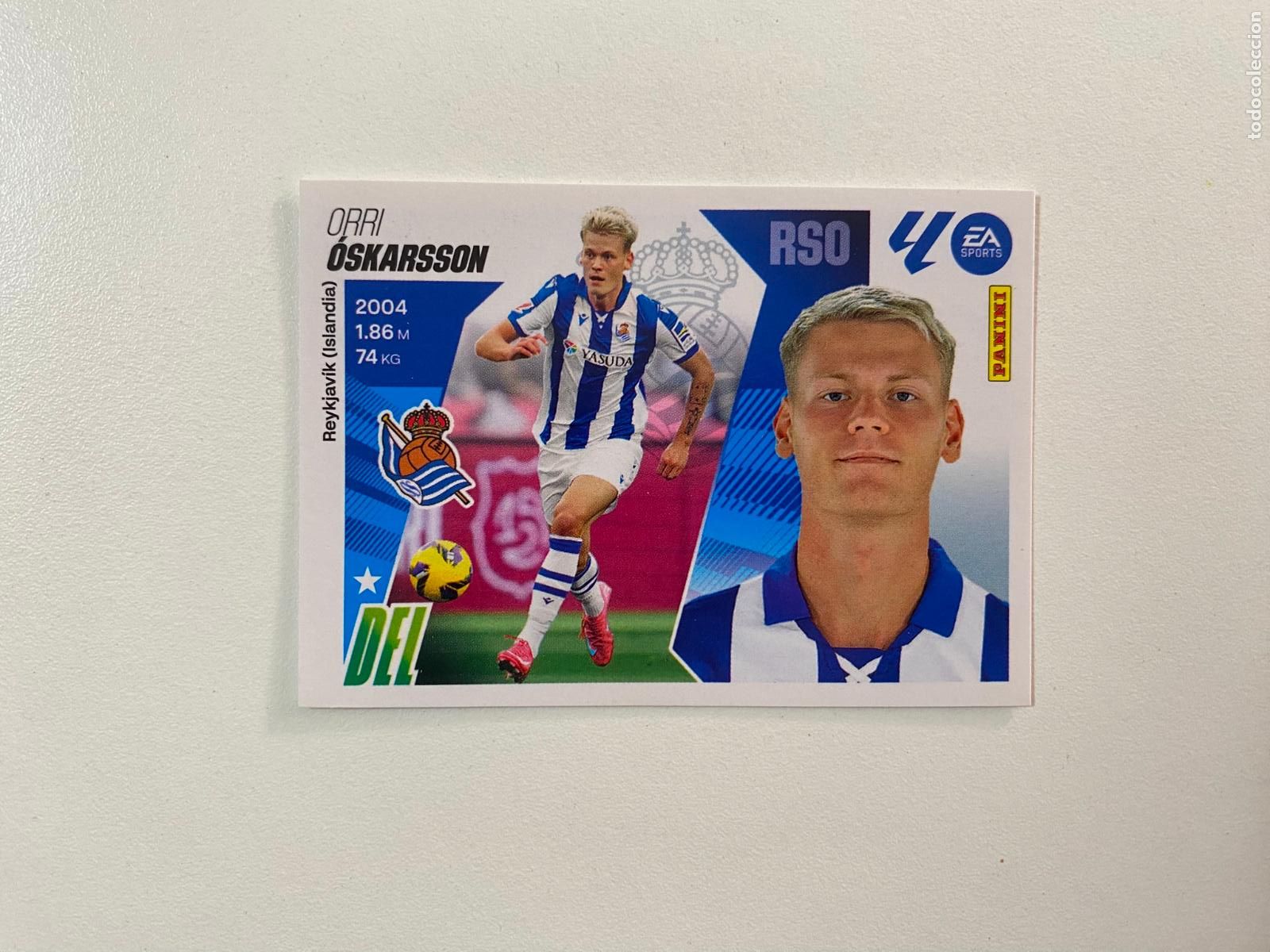 Football Stickers: LALIGA ESTE 2025 2026 EA SPORTS 25 26 ALBUM PANINI LIGA N 20 REAL SOCIEDAD &Oacute;SKARSSON