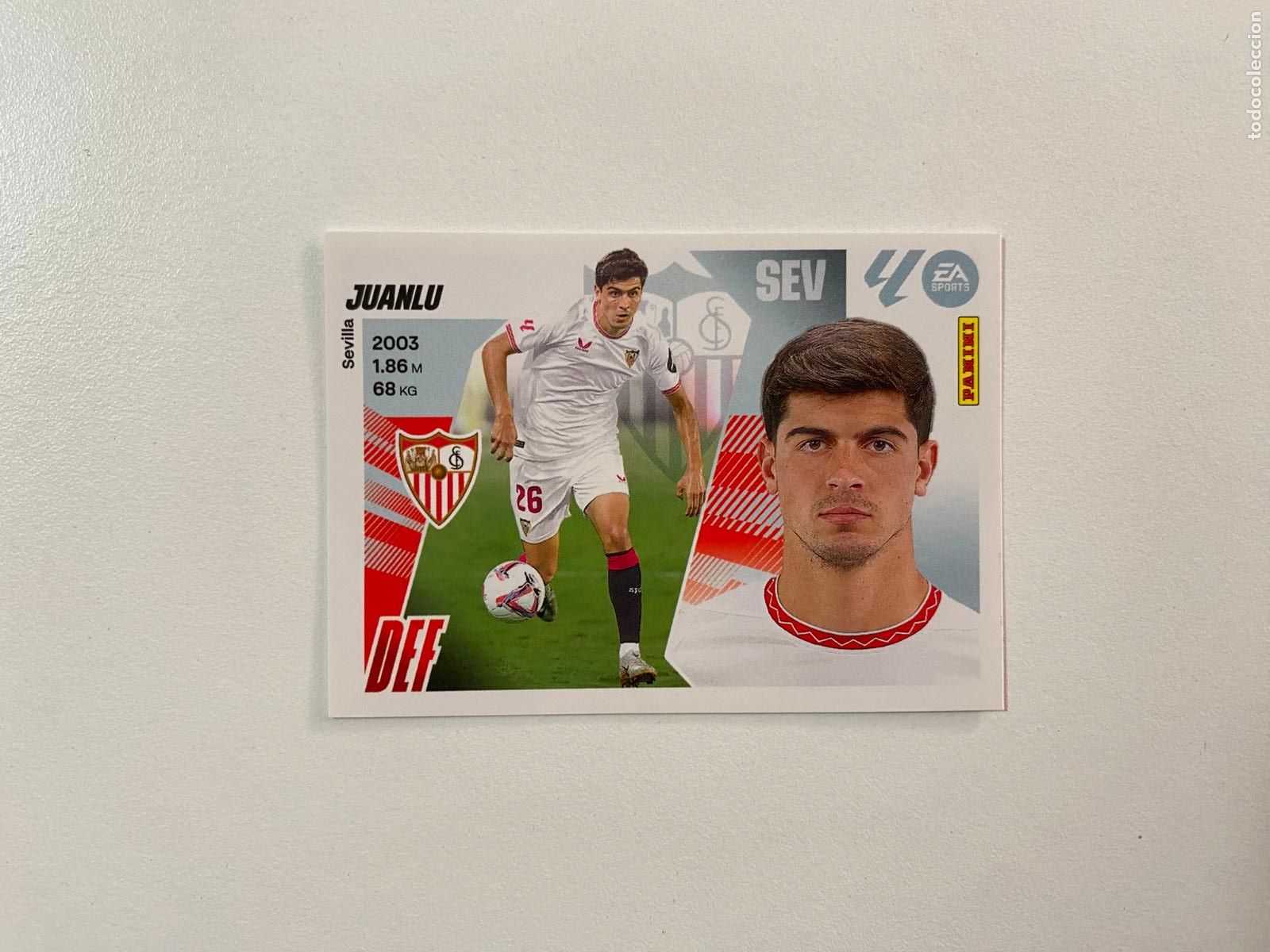 Cromos de F&uacute;tbol: LALIGA ESTE 2025 2026 EA SPORTS 25 26 ALBUM PANINI LIGA N 6 SEVILLA FC JUANLU