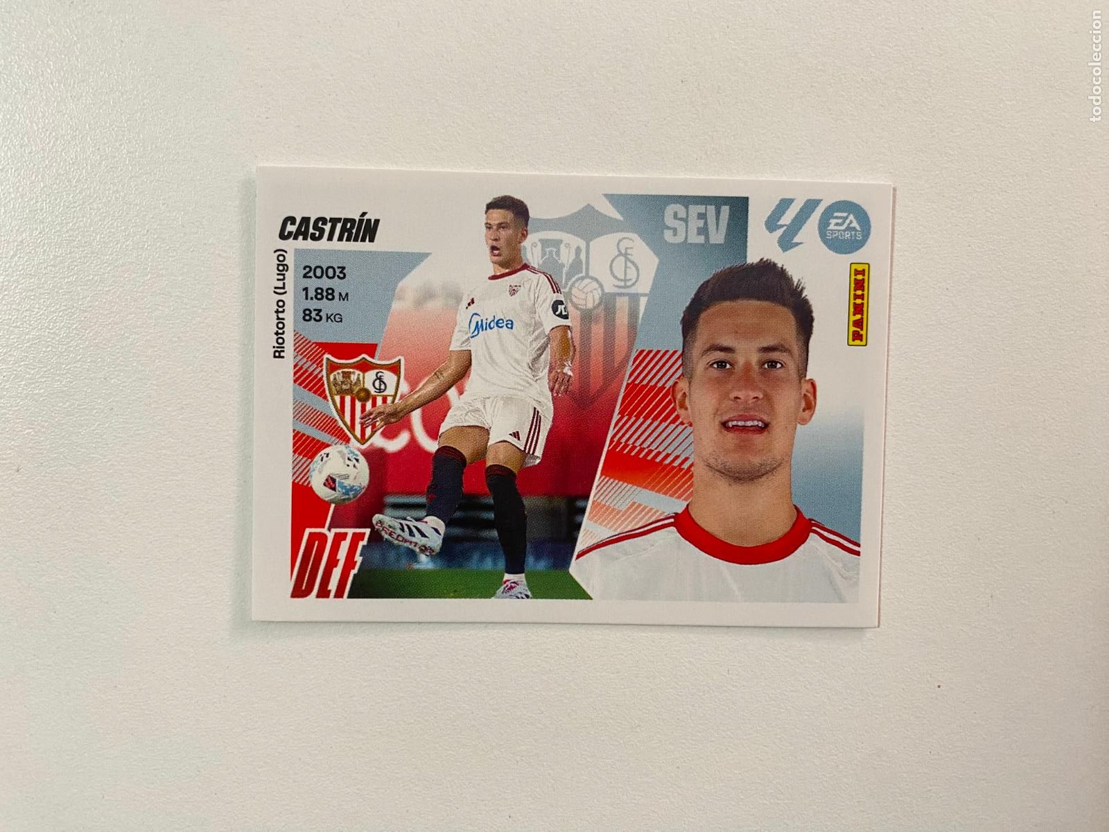 Cromos de F&uacute;tbol: LALIGA ESTE 2025 2026 EA SPORTS 25 26 ALBUM PANINI LIGA N 8 BIS SEVILLA FC CASTR&Iacute;N