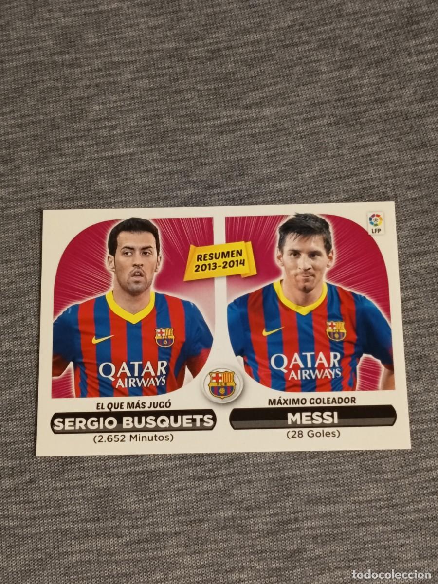 Cartes &agrave; collectionner de Football: Este 2014 2015 14 15 Sergio Busquets - Messi n&deg;24 Resumen 2013 - 2014 Barcelona nuevo