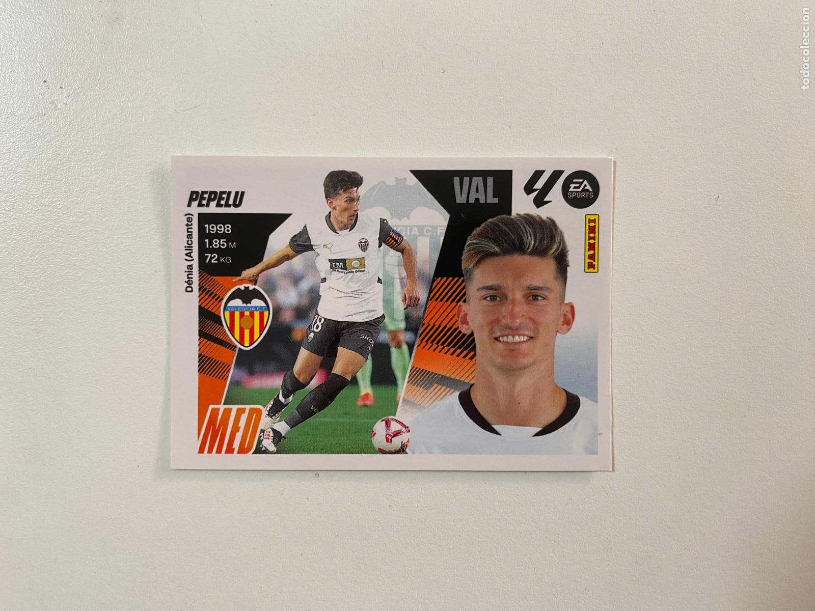 Cromos de F&uacute;tbol: LALIGA ESTE 2025 2026 EA SPORTS 25 26 ALBUM PANINI LIGA N 13 VALENCIA CF PEPELU