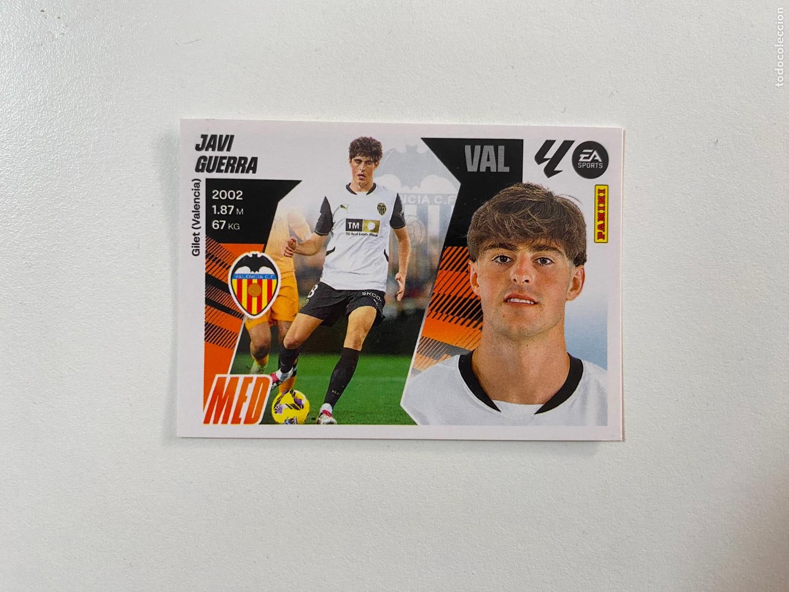 Cromos de F&uacute;tbol: LALIGA ESTE 2025 2026 EA SPORTS 25 26 ALBUM PANINI LIGA N 15 VALENCIA CF JAVI GUERRA