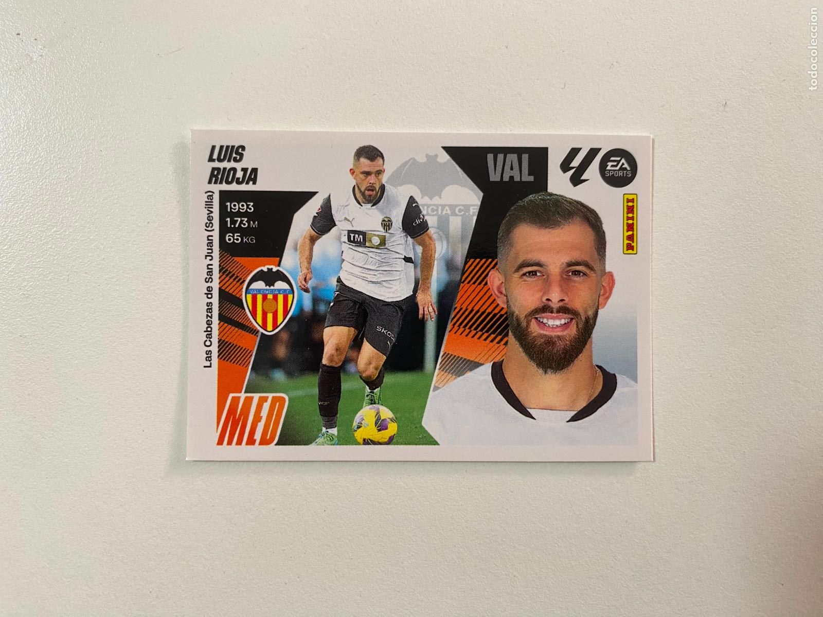 Cromos de F&uacute;tbol: LALIGA ESTE 2025 2026 EA SPORTS 25 26 ALBUM PANINI LIGA N 16 VALENCIA CF LUIS RIOJA