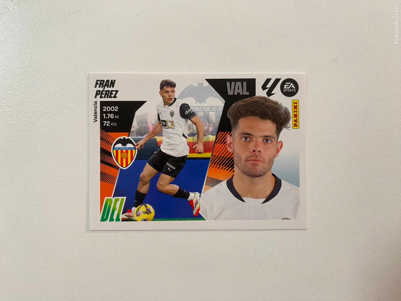 Cromos de F&uacute;tbol: LALIGA ESTE 2025 2026 EA SPORTS 25 26 ALBUM PANINI LIGA N 18 VALENCIA CF FRAN P&Eacute;REZ