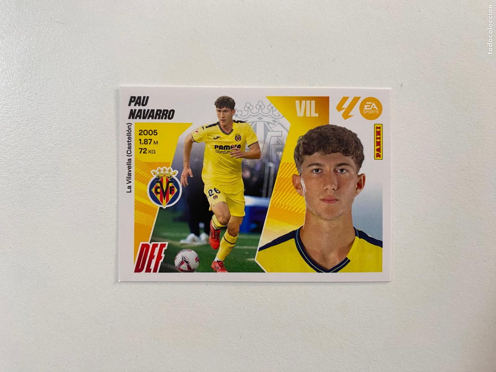Cromos de F&uacute;tbol: LALIGA ESTE 2025 2026 EA SPORTS 25 26 ALBUM PANINI LIGA N 5 VILLARREAL CF PAU NAVARRO