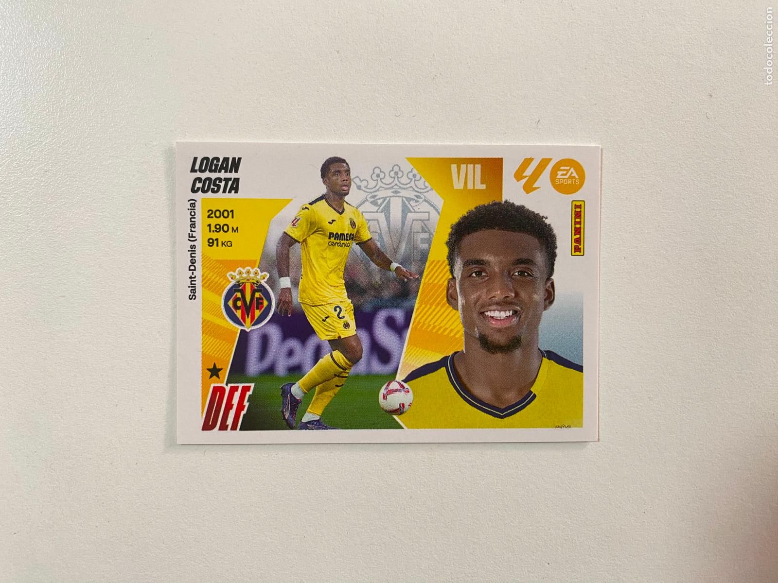 Cromos de F&uacute;tbol: LALIGA ESTE 2025 2026 EA SPORTS 25 26 ALBUM PANINI LIGA N 7 VILLARREAL CF LOGAN COSTA