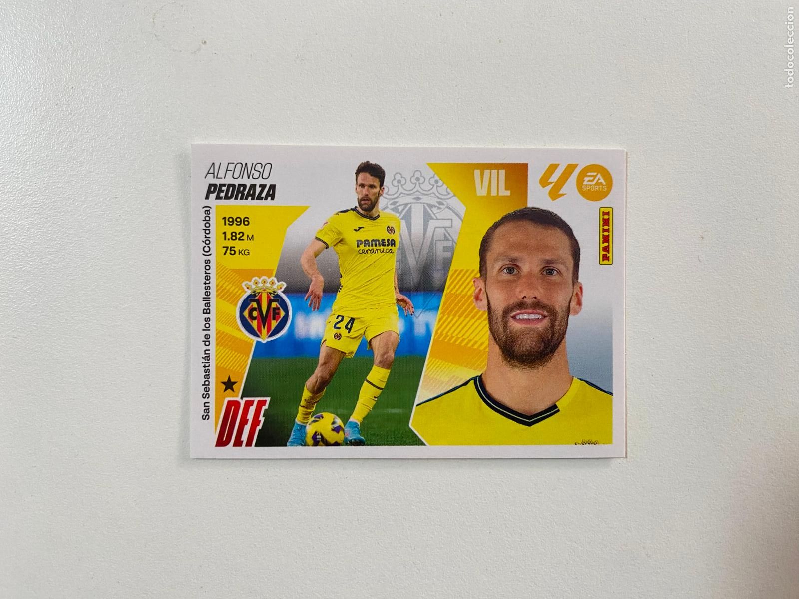 Cromos de F&uacute;tbol: LALIGA ESTE 2025 2026 EA SPORTS 25 26 ALBUM PANINI LIGA N 10 VILLARREAL CF PEDRAZA
