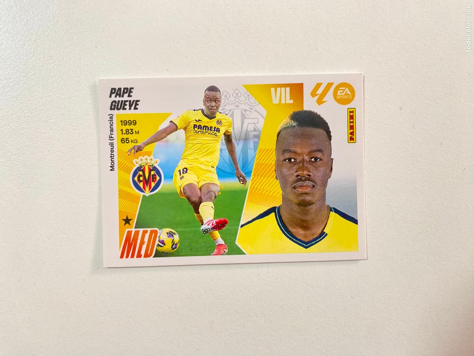 Cromos de F&uacute;tbol: LALIGA ESTE 2025 2026 EA SPORTS 25 26 ALBUM PANINI LIGA N 12 VILLARREAL CF PAPE GUEYE