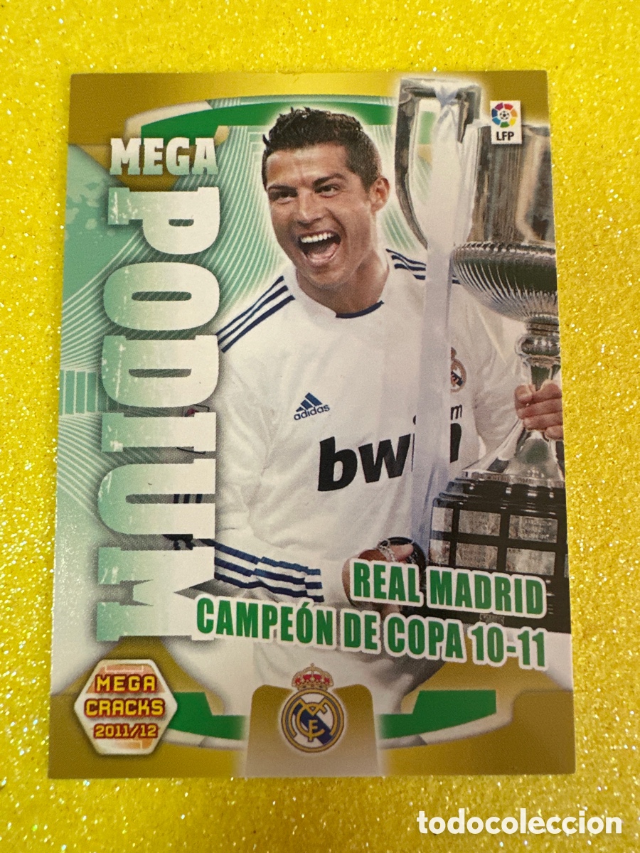 Football Stickers: 362 MEGAPODIUM R.MADRID CAMPEON DE COPA 10-11 MEGACRACKS 2011-2012 11 12 PANINI TRADING CARD
