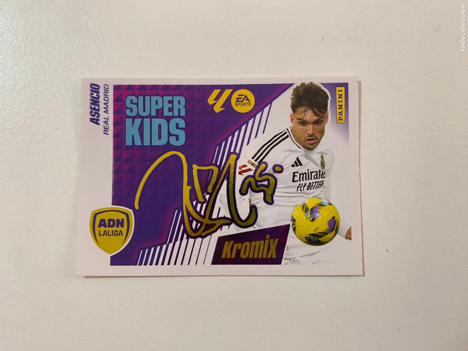 Football Stickers: LALIGA ESTE 2025 2026 EA SPORTS 25 26 ALBUM PANINI ADN S&Uacute;PER KIDS KROMIX N 1 ASENCIO REAL MADRID