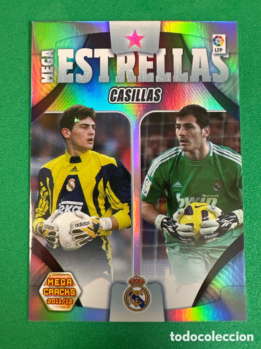 Fu&szlig;ball-Sticker: 424 CASILLAS (R.MADRID)MEGAESTRLLAS MEGACRACKS 2011-2012 11 12 TRADING CARD
