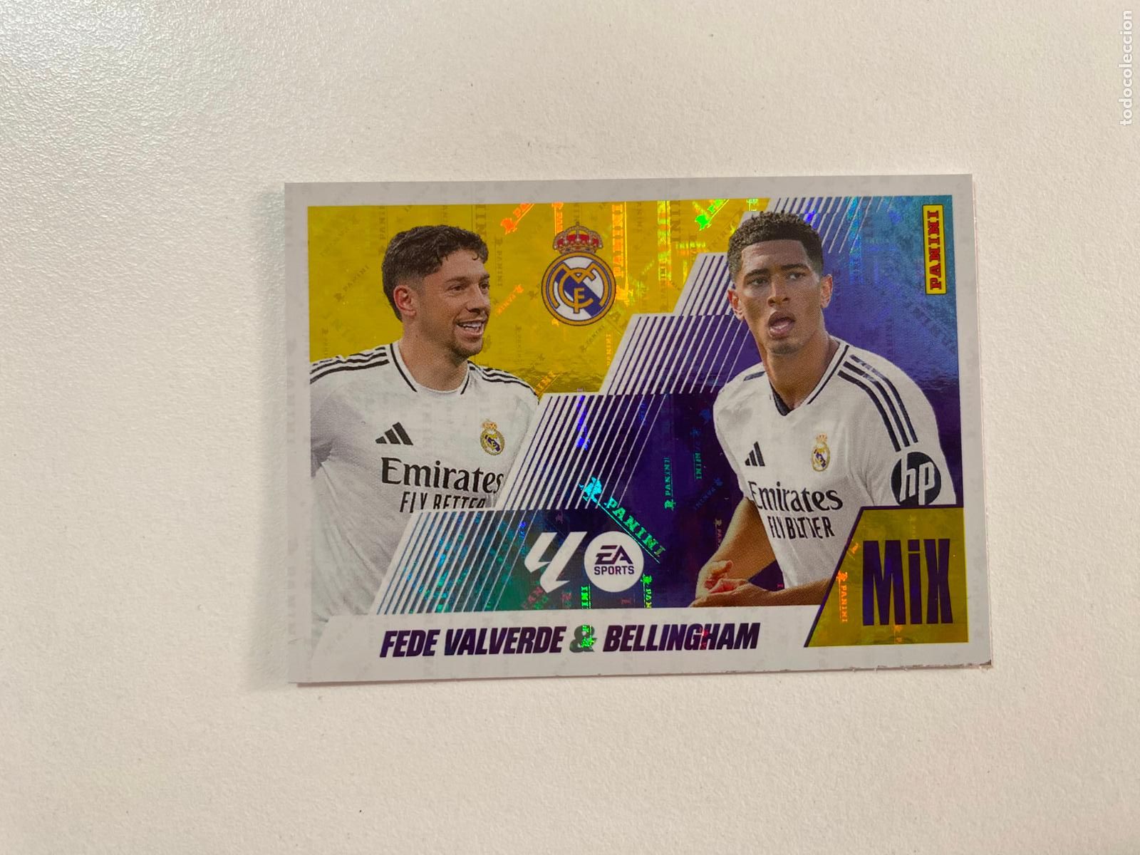 Cromos de F&uacute;tbol: LALIGA ESTE 2025 2026 EA SPORTS 25 26 ALBUM PANINI MIX N 7 REAL MADRID VALVERDE / BELLINGHAM