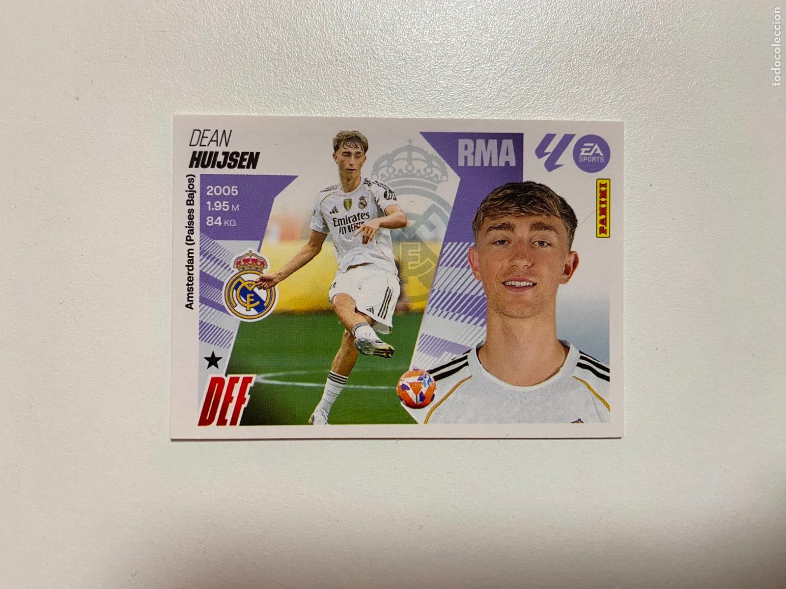 Cromos de F&uacute;tbol: LALIGA ESTE 2025 2026 EA SPORTS 25 26 ALBUM PANINI LIGA &Uacute;LTIMOS FICHAJES N 1 REAL MADRID HUIJSEN